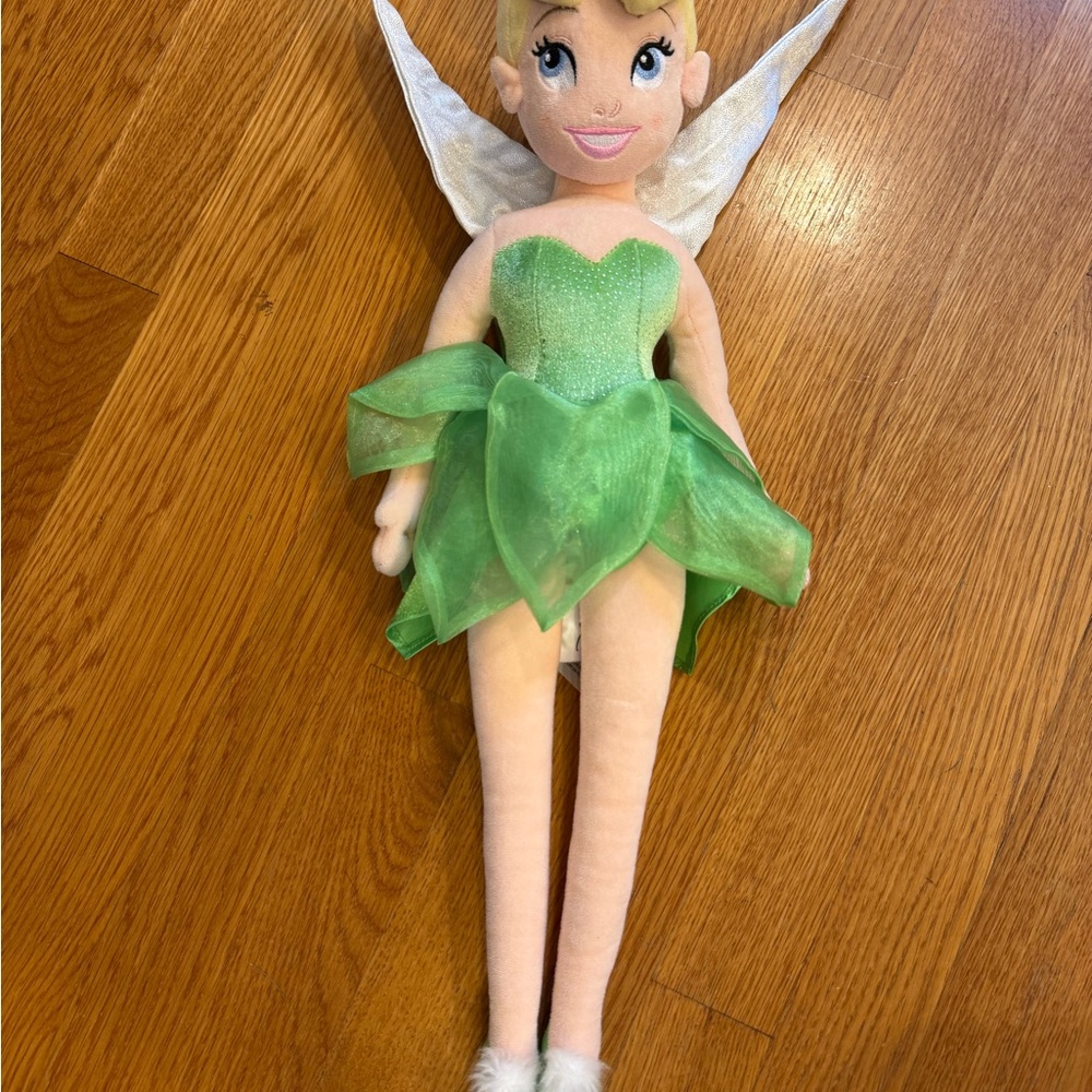 Disney Tinker Bell Plush Doll in Green and White